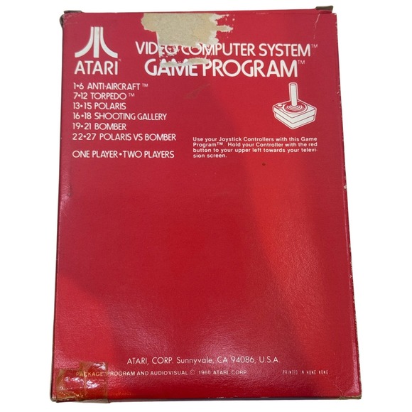 Air-Sea Battle Atari 2600 Video Game CX2602 Red Box 1987 1988 - Picture 2 of 9